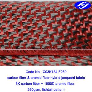 China Plane Pattern Woven Aramid Fabric / High Strength Red Carbon Fiber Kevlar Cloth wholesale