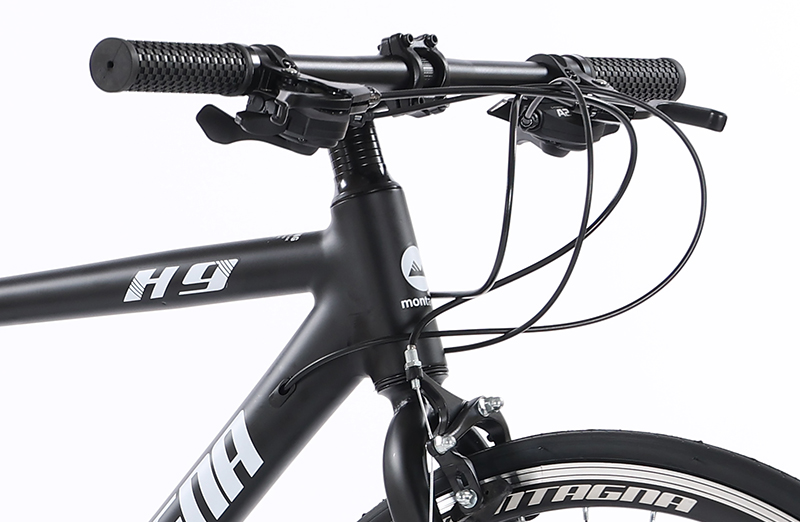 GOMID Alloy Road Custom Bicycle 700c Hybrid Road Bike With Simulated Carbon Fiber Frame