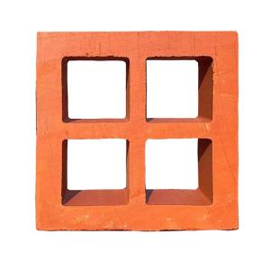 China 100mm Wall Clay Breeze Blocks Decorative Hollow Bricks For Fences Acid Resistance wholesale