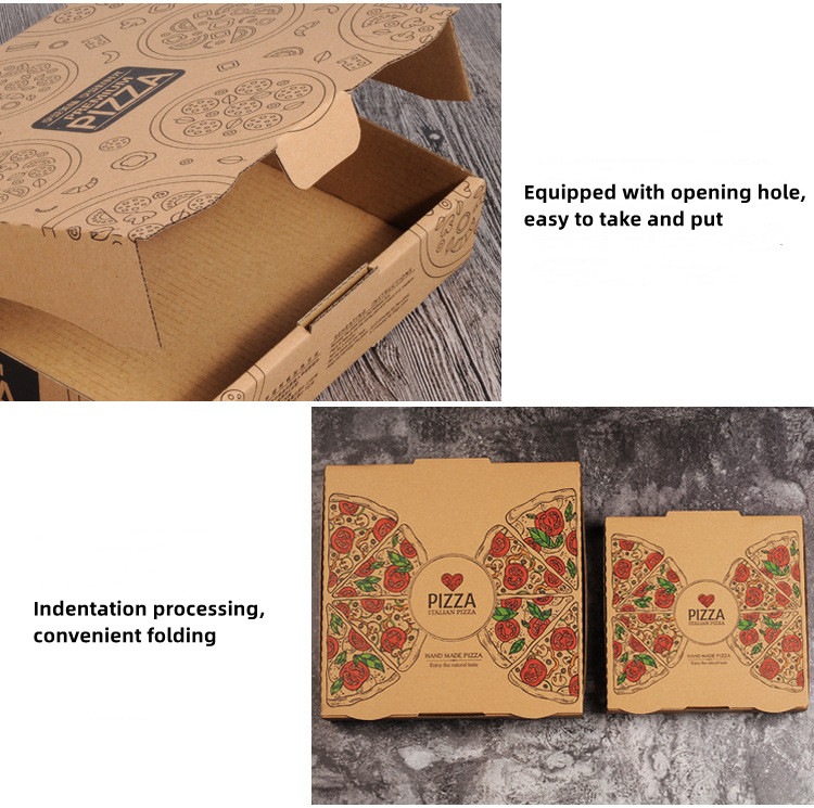 Food Grade Corrugated Cardboard Empty Small 8x8 Pizza Box For Party Favors