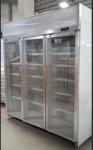 -18~22℃ Temperature Upright Glass Door Display Freezer For Seafood 1700L
