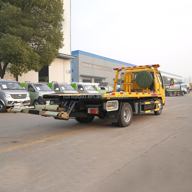 China Factory Customized Small Mini Light ISUZU 3 Ton Recovery Truck Flatbed Platform Towing Wrecker Truck Wrecker Tow Truck