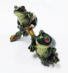 Cute frog metal rhinestone box wholesale frog jewelry boxes custom jewelry boxes