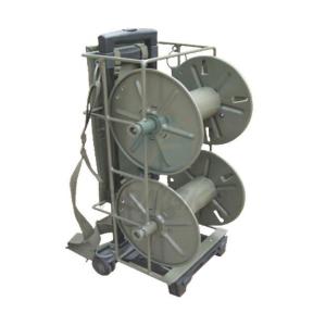 China Double Layer Cable Reel Cart Fiber Optical Drum Trailer 1800M wholesale