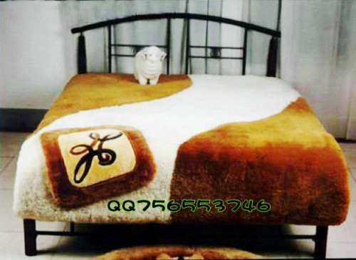 Quality Custom Sheepskin Bench Throw Sheepskin Fleece Blanket for sale
