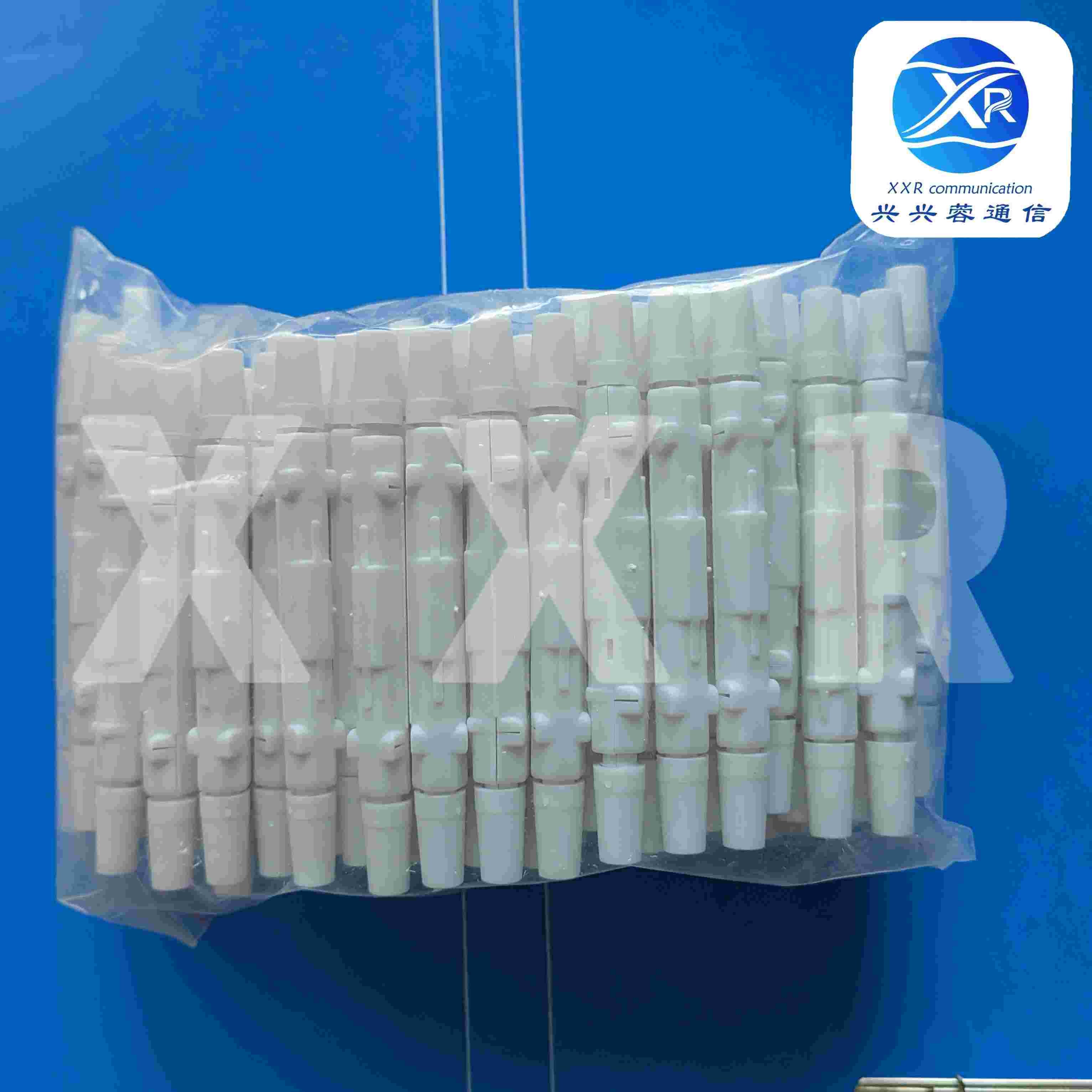 White FTTH Fiber Optic Fusion Protection Round Box For Drop Cable Optic Fiber Fused
