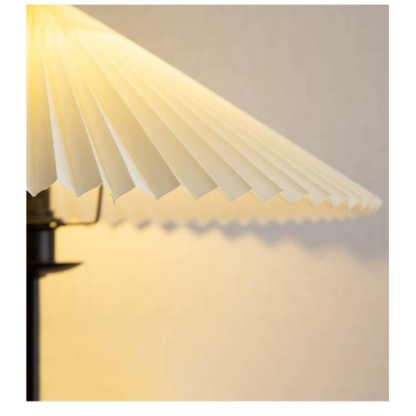 JYLIGHTING Modern Medieval Pleated Floor Lamp for Home Retro Upright for Living Room Bedroom Nordic Decoration Bedside Atmosphere Lamp Modern Pendant