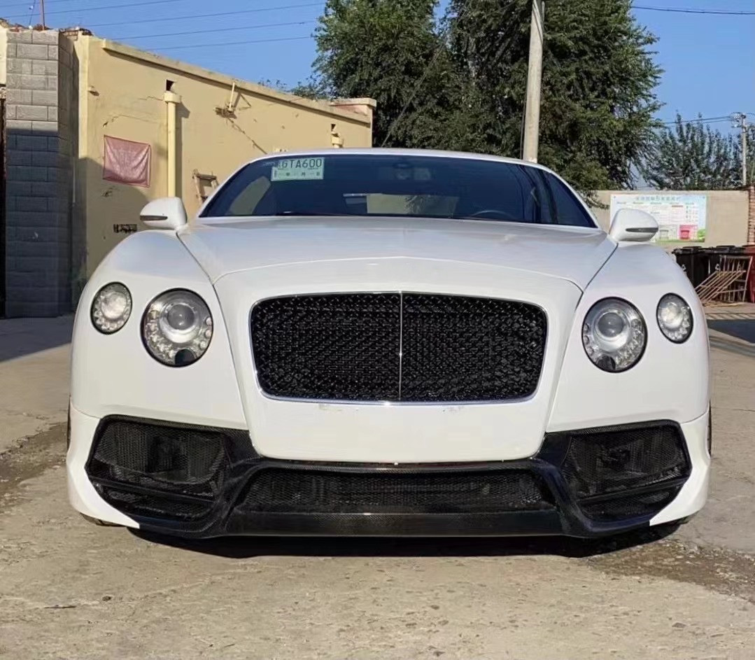 For Bentley Continental GT Carbon Fiber Body Kit Continental GT Upgrades VORS Style Front and Rear Bumper Spoilers
