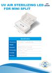 405nm Switch Button LED 5.3W UV Air Sterilizer Kit