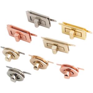 China Light Gold Handbag Lock Hardware Fadeless Clasps And Closures ISO9001 wholesale