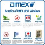 Building Casement UPVC Window Profiles High UV Retardant DIMEX E35
