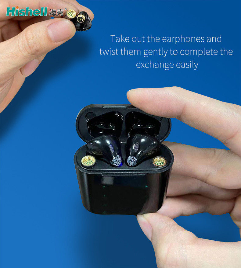 Black White TWS True Wireless Stereo Earbuds Waterproof 500mAh F68