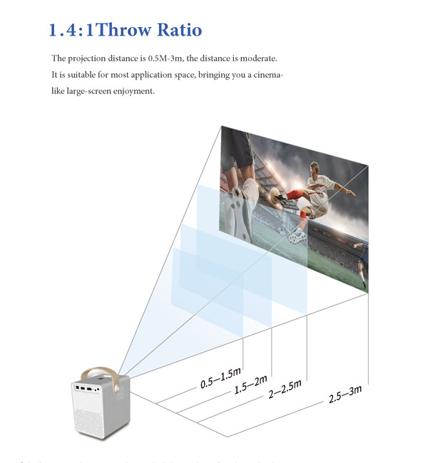 Wireless Smart Bluetooth Projector Hd For Office Digital Led Projector Full Hd 1080p