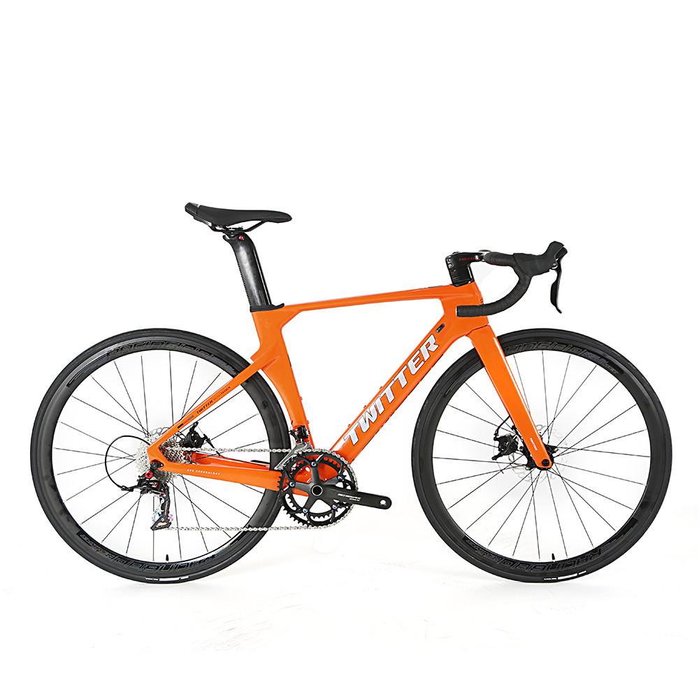 REACH Certification Carbon Fiber Road Bike , 45 Cm Road Bike Super Light