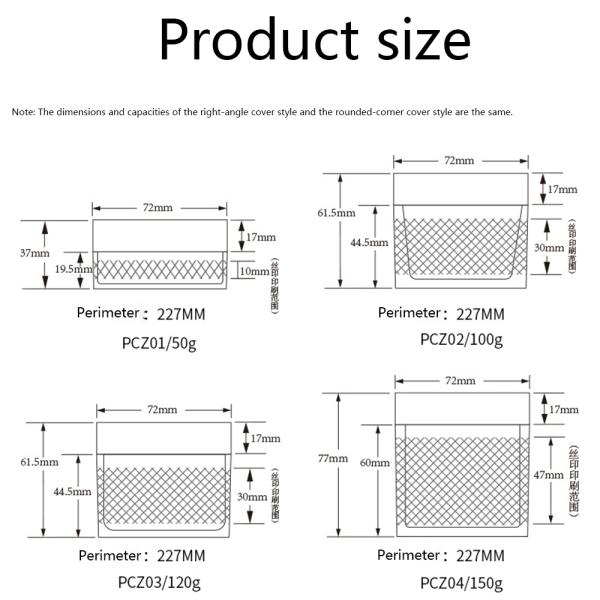 Cosmetic packaging frosted flip top cream jar 50-150g with spoon packaging bottle