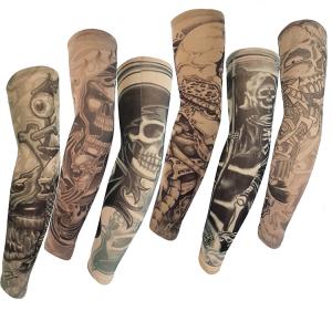 China 92% nylon material customized design seamless tattoo arm sleeves wholesale