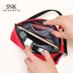 Custom Durable Canvas Print Red Pouch Makeup Cosmetic Bag Cute