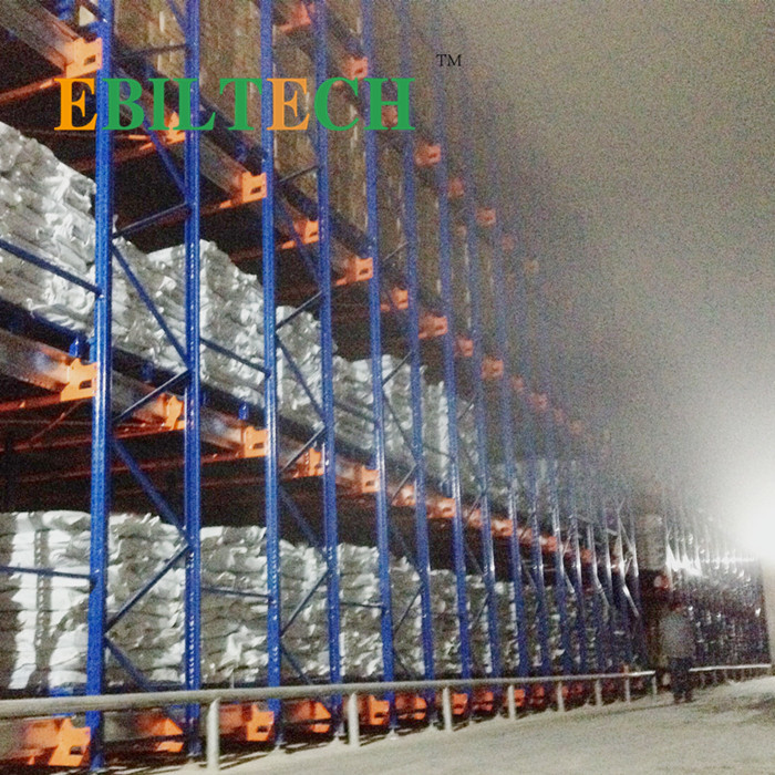 Steel Automated Pallet Runner Rack System Warehouse Pallet Storage SGS Certificate
