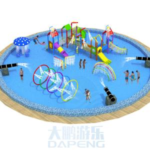 China Family Splash Zone Waterpark Children Commercial Water Play Equipment 20m Dia wholesale