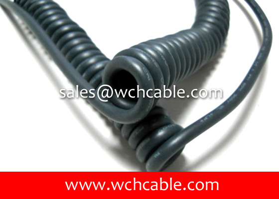 UL21127 Polyurethane PUR Sheathed Elastic Curly Cable 75C 600V