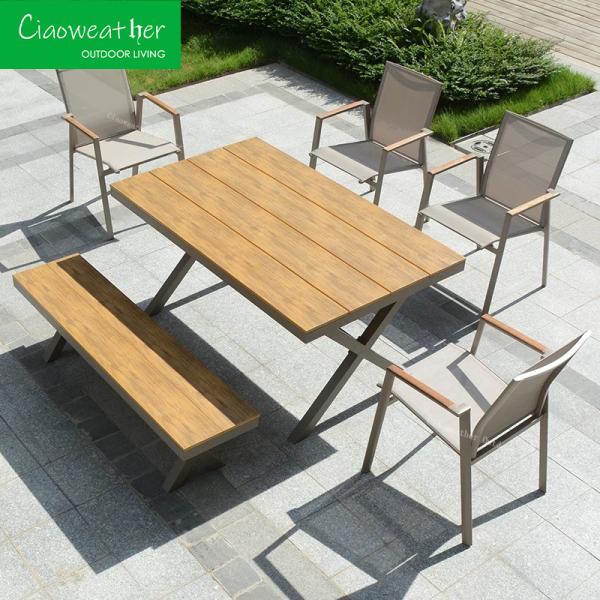Modern Outdoor Furniture Garden Restaurant Paris Bistro Dining Set with Aluminum