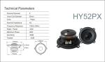 Black Paper Cone 50W RMS 5.25 Inch SPL Car Speakers