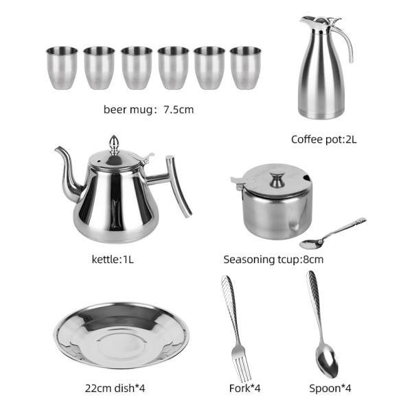 2022 New Product Multifunction Kitchen Cookware Sets 28 Pcs Stainless Steel Cooking Pot Set