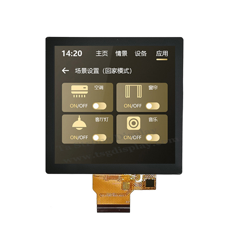 SPI+RGB Interface , TFT LCD Display Module, 4 Inch 480x480 Resolution, 300nits