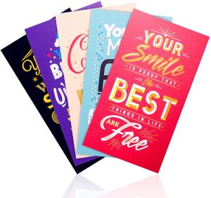 China Custom Printed Paper Blank Greeting Motivational Quote Cards wholesale