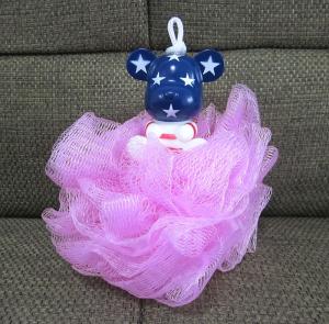 China shenzhen Cartoon Bear Bath / Shower Body Puff Sponge Mesh Ball gifts ICTI factory wholesale
