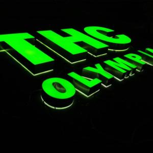 China OEM ODM Stainless Steel Logo Signs silver green 8cm Return Outdoor wholesale