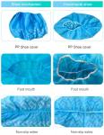 Plastic Embossed Non Slip Hospital Non Woven Shoe Covers Disposable