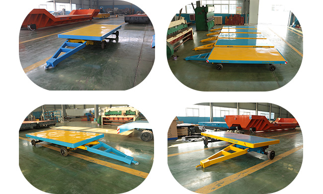 Easy Operated Heavy Duty Plant Trailer Material Transport Flatbed Trailer Cart