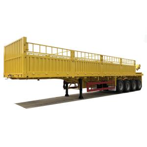 China 40ft 3 Axle Flatbed Semi Trailers KTL Painting Container Trailer Truck Fence Cargo wholesale