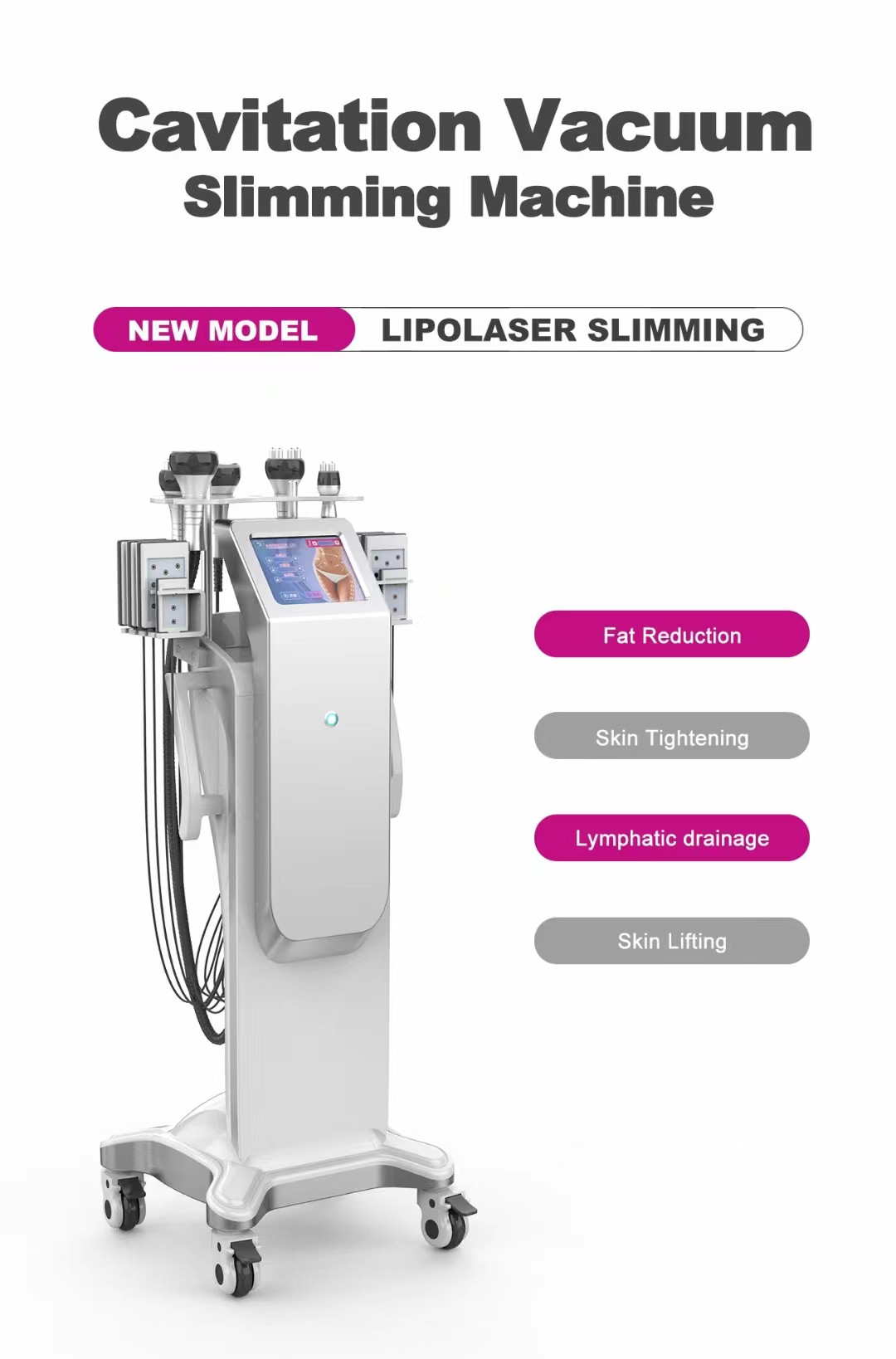 7 In 1 Vacuum Cavitation Machine Body Slimming RF Laser Beauty Instrument