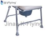 100kg Steel Stable Adult Toilet Chair Folding Elderly Commode Chair