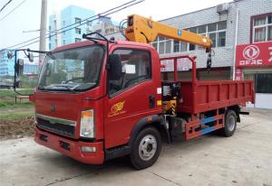 China 4x2 2 Ton Boom Truck Crane / Light Lorry Mounted Crane With WLY6T46 Gear Box wholesale