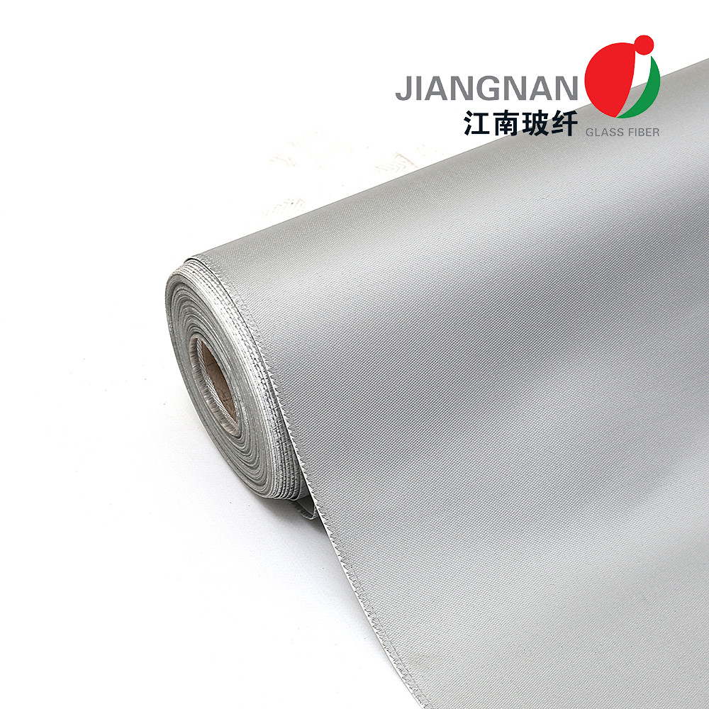 High Intensity Gray Silicone Coated Fiberglass Fabric 17oz 1.55m Width