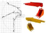 Digging Mini Excavator Telescopic Boom For CAT HITACHI KOMATSU SANY