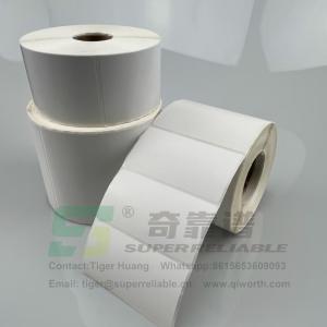 China Semi Glossy Paper Adhesive Barcode Sticker Art Paper Adhesive Sticker printed by Ribbon wholesale