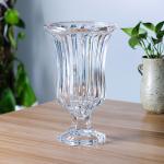 Short Stem Glass Flower Vase 12 Inch Tall For Both Dry Flower / Liver Flower