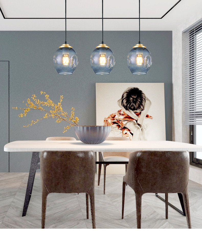 LED Pendant Lights Glass Living Room Light Fixture Dining Room Kitchen Hanging Lamp(WH-GP-66)