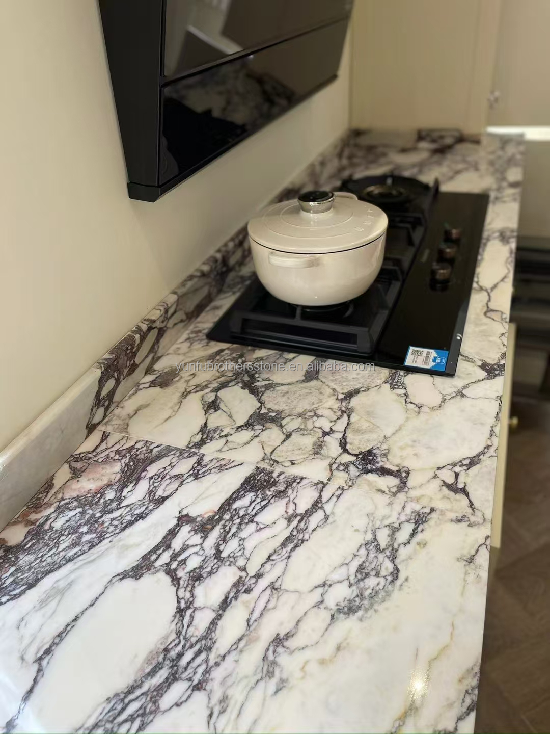 Modern Purple Calacatta Viola Marble Slabs for Villa Kitchen Countertops in Hotel