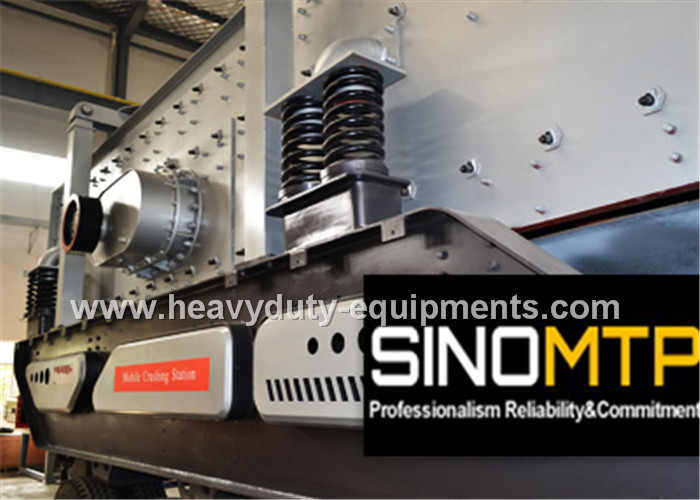 Two - Spindle Body Stone Crusher Machine , Mobile Cone Crusher 6-75 mm Feeding