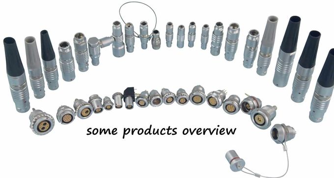 Circular Self Automatic Locking Circular Push Pull  Connector with Coaxial cable 1