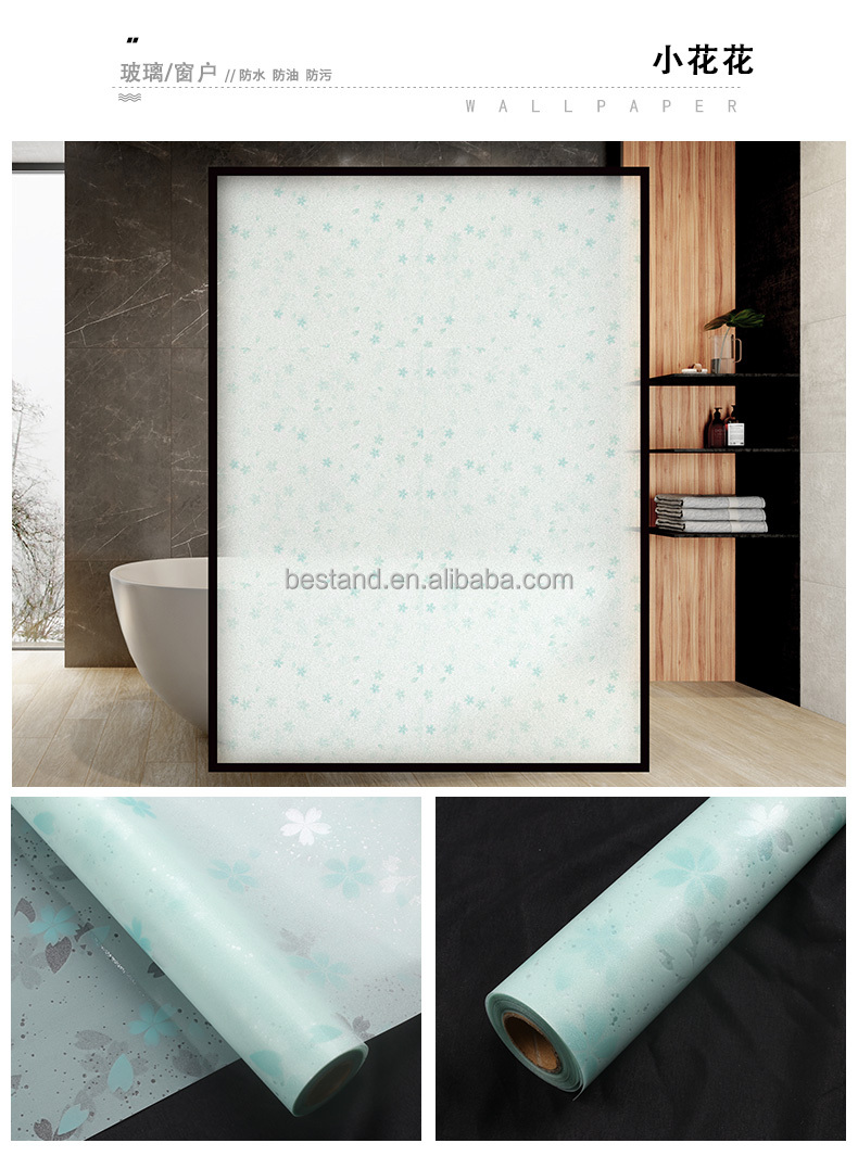 Pet Friendly Static Window Film Frosted PVC Window Clings For Privacy