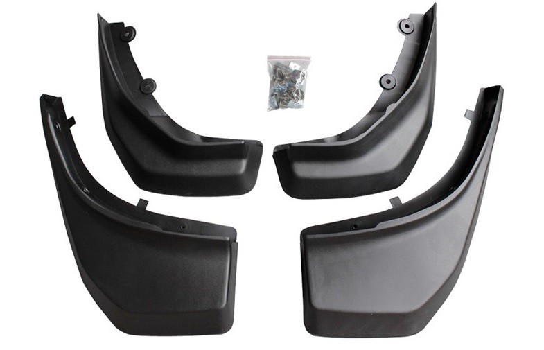 Plastic PP Black 2012 Land Rover Evoque Mud Flaps / Splasher for Preventing Mud Splashing