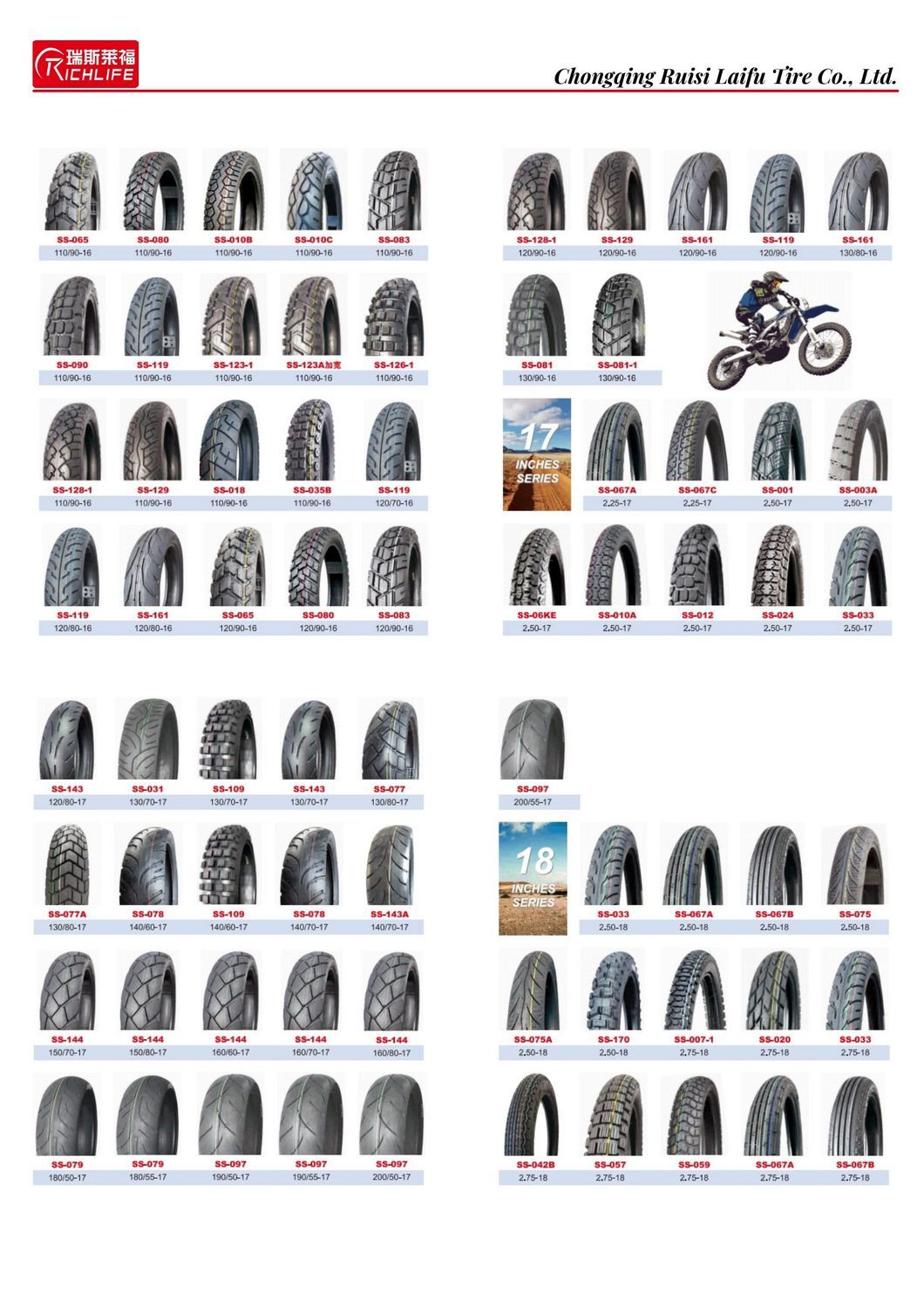 New Condition 180/55-17 Jd333 8pr Tl Motorcycle Rear Tire Casing Mini Dirt Bike off-Road Performance Upgrade for Bicycle Use