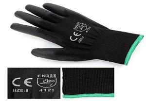 China Nylon Knitted PU Coated Gloves Polyurethane Palm Fit Safety Work Gloves wholesale