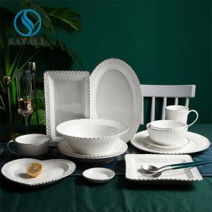 China 3D Design Porcelain White Dinnerware Heart Shaped Dishwasher Safe wholesale